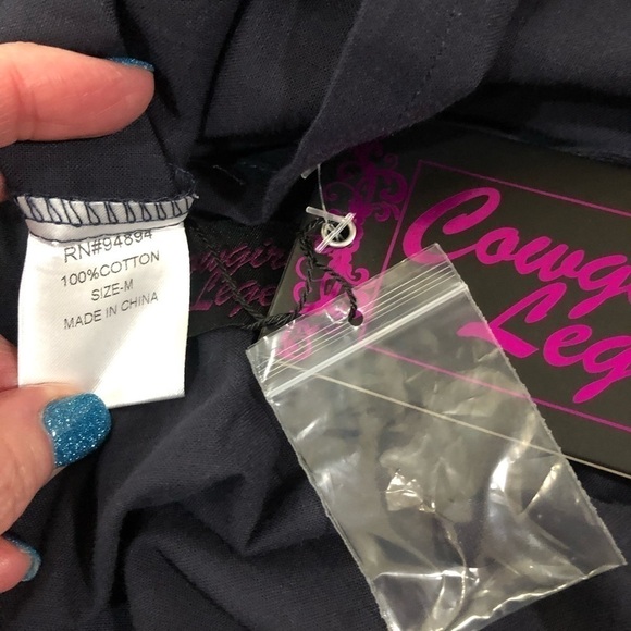 COWGIRL Legend Embroidered Boho Tassel Tie Top NWT - Picture 8 of 8